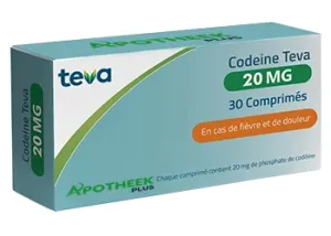 Codeine 20mg 30 comprimes